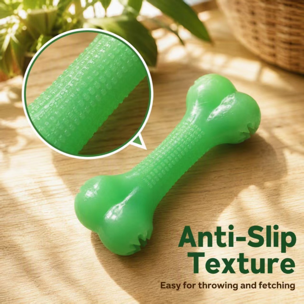 Jouet pour chien en TPR qui br - Teeth Cleaning Dog Chew Bone avis et prix