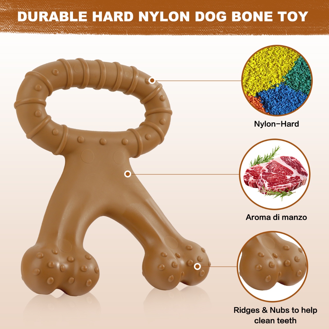 1 jouet à mâcher interactif po - Teeth Cleaning Dog Chew Bone avis et prix